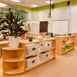Bamboo Monts Alat Pendidikan Kabinet Taman kanak-kanak Kabinet penjagaan awal Kabinet sudut Kabinet penyimpanan kanak-kanak kayu padat