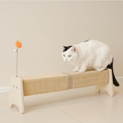 木质猫抓柱带逗猫棒猫咪解闷玩具磨抓板自嗨猫爬架攀爬架磨爪器