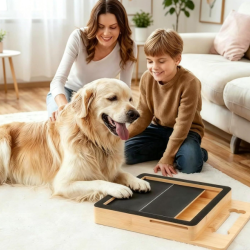 Wooden dog puzzle leakage toy,  pet boredom relief interactive training,  hidden food slow food box feeding,  companion toy